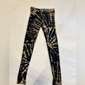 Tie-Dye High-Rise Black & Tan Leggings